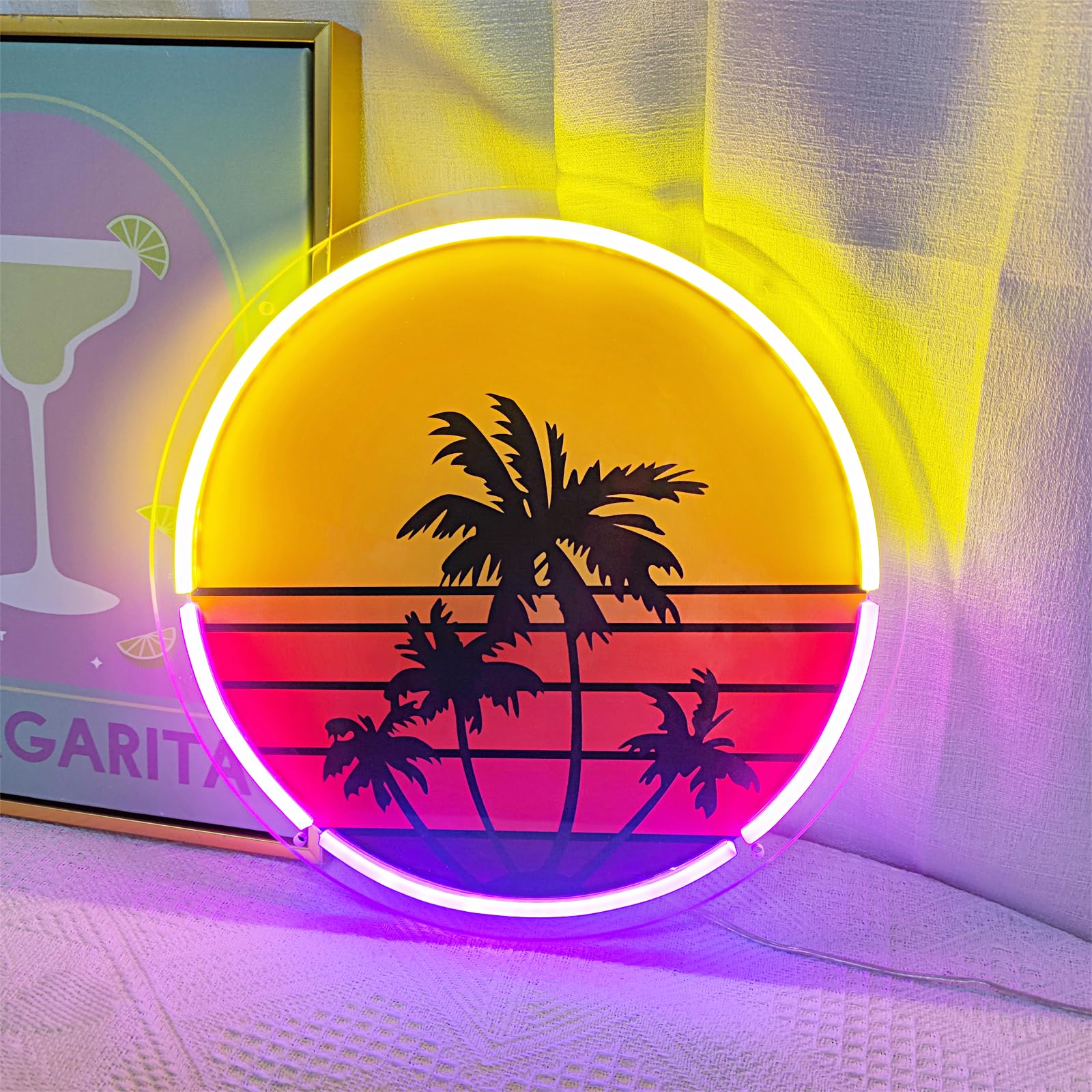 Sunset Neon Sign For Room Bedroom Bar Pub Man Cave Wall Decor,Sunset ...
