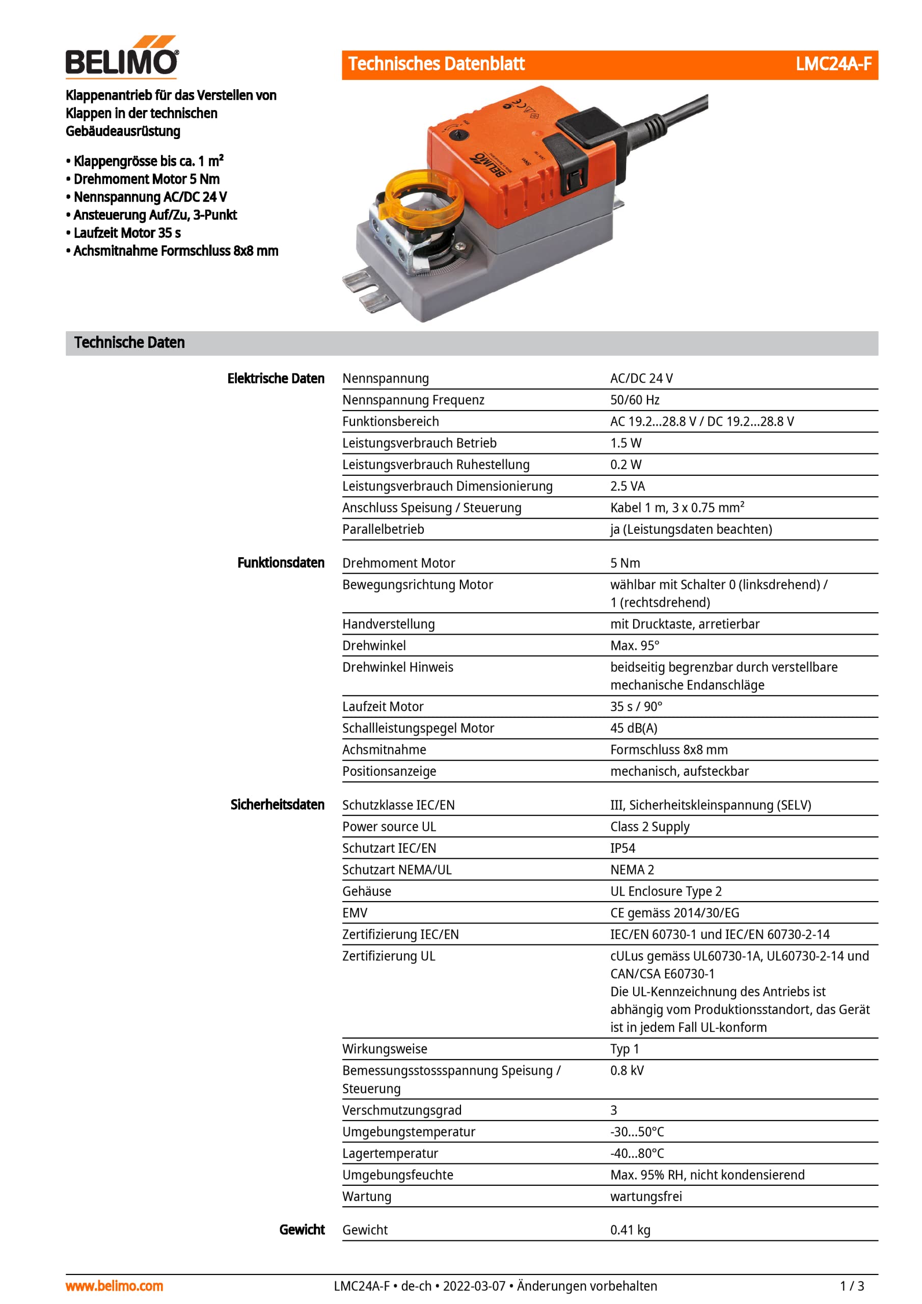 Belimo Attuatore LMC24A-F