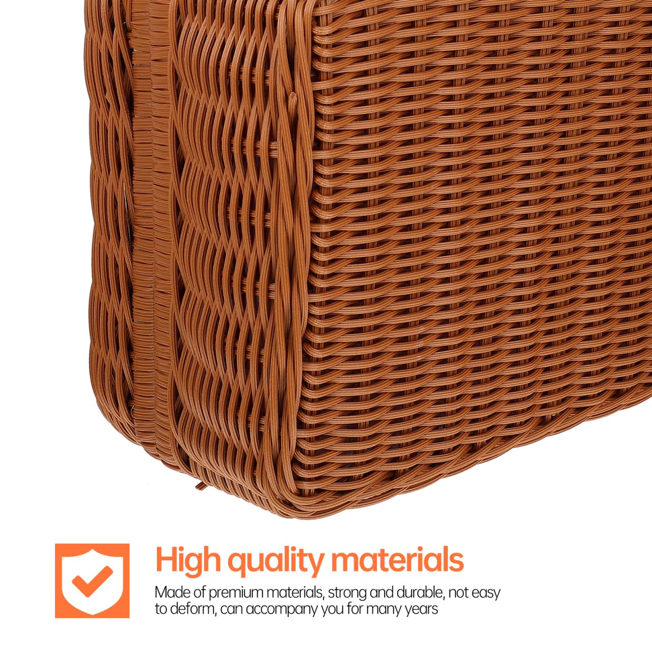 Tomaibaby Geflochtener Nachahmung Rattan Koffer Mit Schloss Und Auskleidung Kompakter Handgewebter Koffer Für Aufbewahrung Picknick Und Garten 12X8X4 Zoll