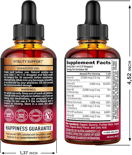 NUTRAHARMONY Vitamin B12 & B Complex Drops