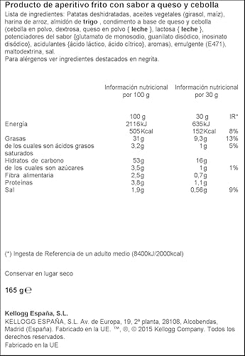 Miniatura 8 de Pringles Queso y cebolla  Pringles Crisps  Chips con sabor a queso y cebolla  Pringles de queso y cebolla  Peso total de 5.82 onzas