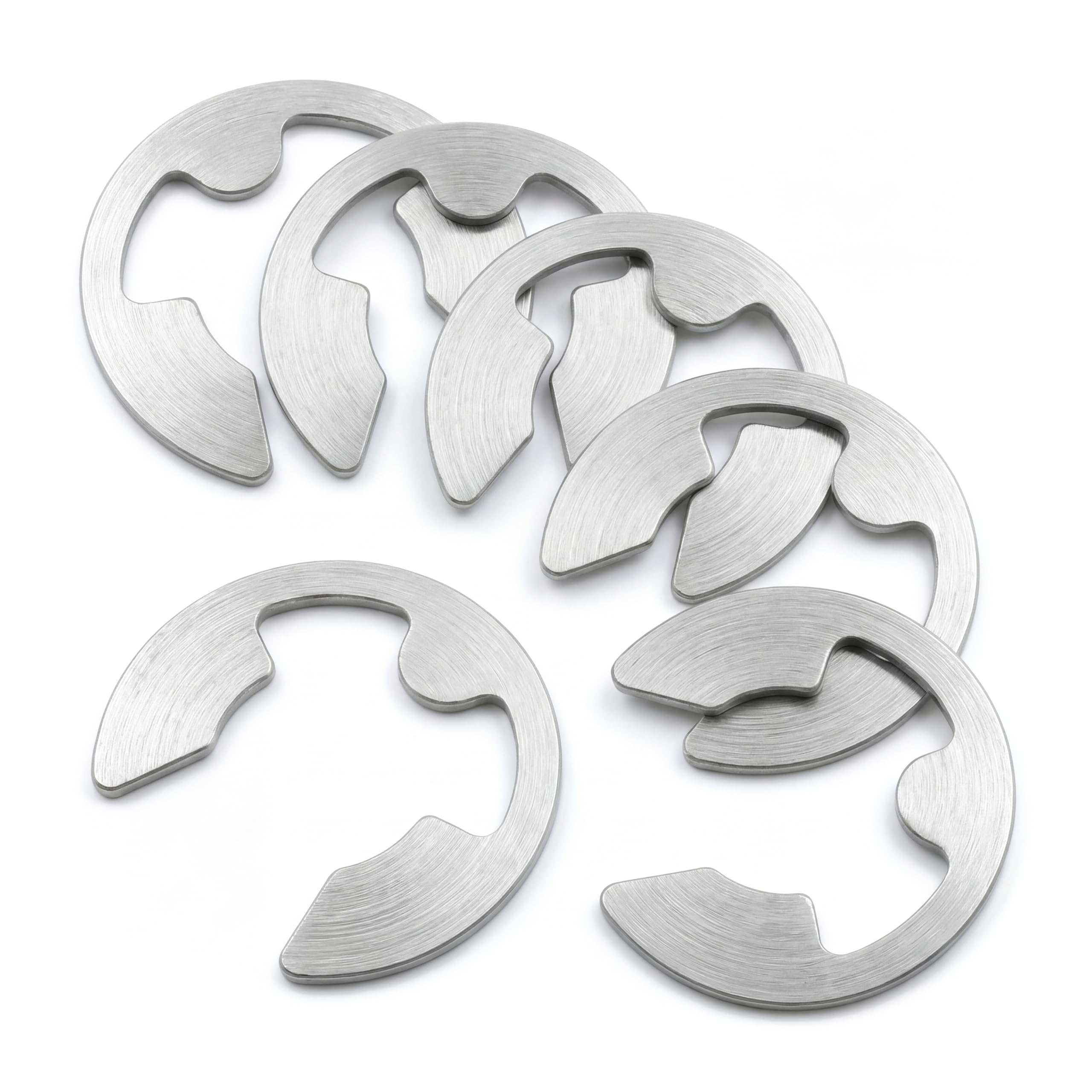Circlip Ø 15 mm, tipo E per albero, acciaio inossidabile A2, DIN 6799 - (50 pezzi)