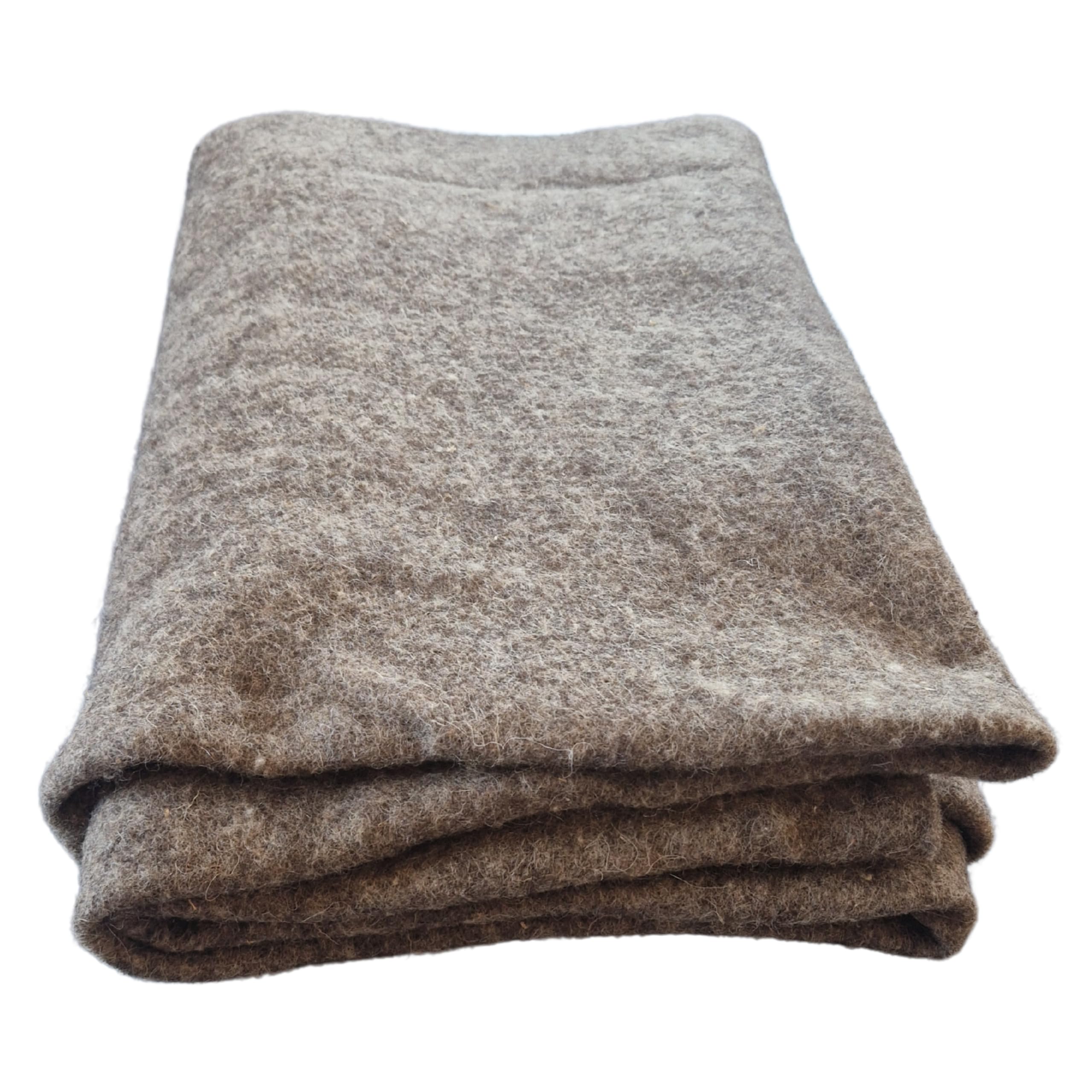 naturling Unkrautschutzmatte aus Schafwolle 100cm Breite für Gartenbeet, Hochbeete - 255g/m² Schafwollvlies 5mm Braun - in Wunschlänge (8m Länge)