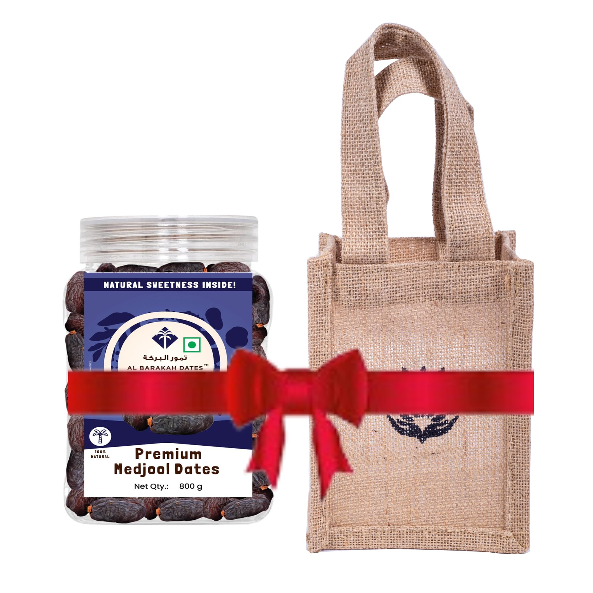 Al Barakah Medjool Dates 800g Get Free Jute bag | Large, Juicy & Naturally Sweet | 100% Fresh | Healthy Snack & Energy Boost | Perfect for Snacking, Baking, and Smoothies
