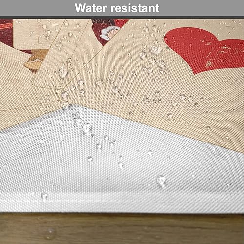 Miniatura 6 de Ambesonne Juego de 4 alfombrillas Alice in Wonderland Place - Crown Gambler Queen Hearts Royal Flush Face Magic Theme, manteles individuales de tela