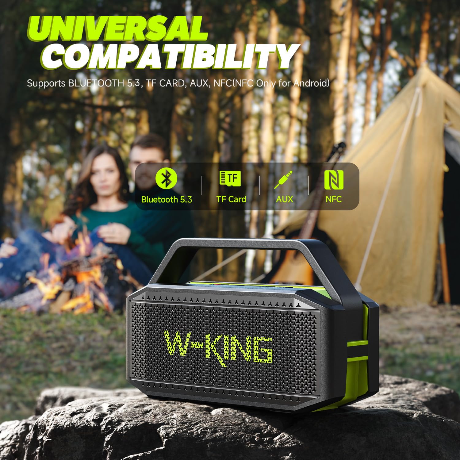 W-KING Portable Bluetooth Speaker Loud 100W Max Waterproof Outdoor Wireless — Amazon image 6