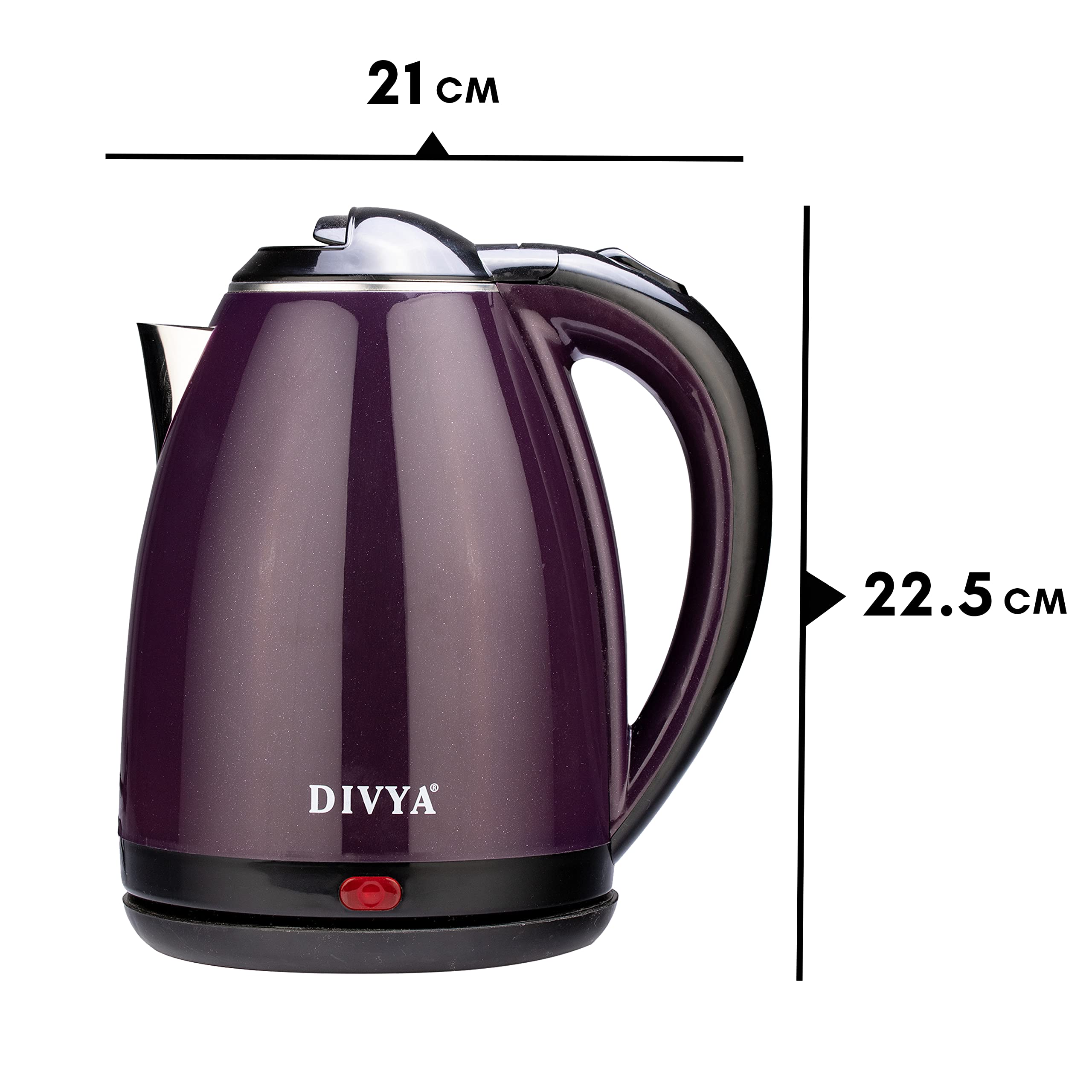DIVYA Electric Kettle - Purple 1.8L -5