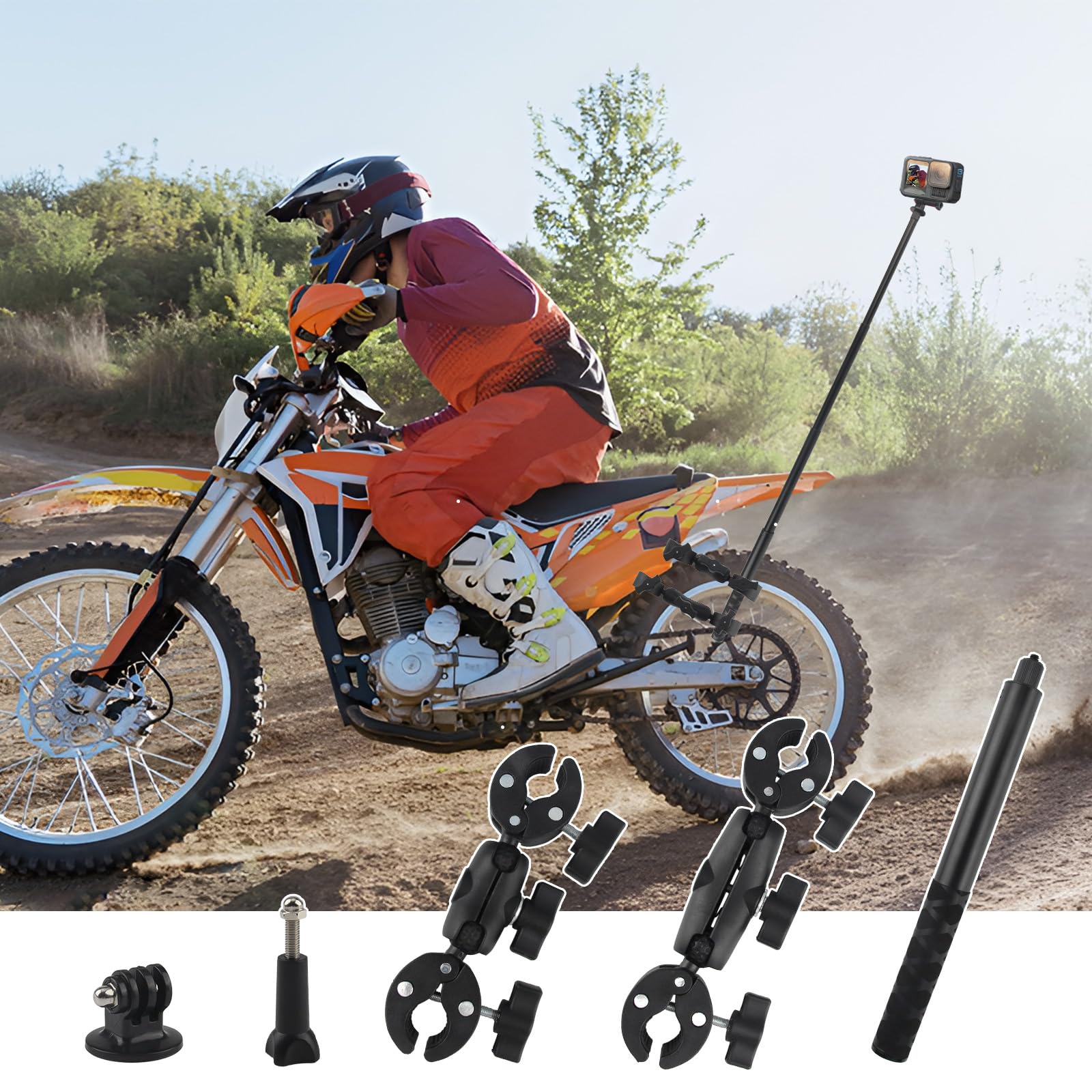 Motorrad Halterung für Insta360 X5 X4 X3 Fahrradlenker Montageset