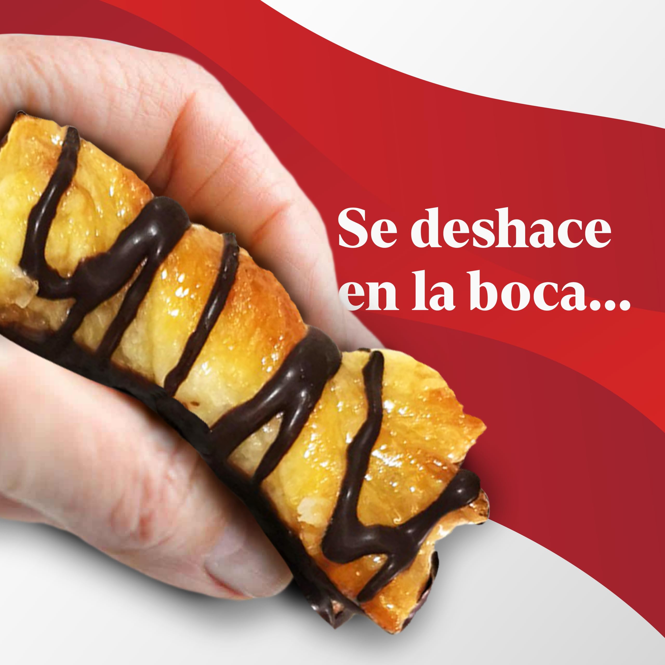 LAPASION - Lazos hojaldre rayado con chocolate | Masa | Hojaldre | Chocolate | Individuales | Bollería y Dulces 2.5 Kg