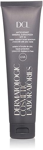 DCL Skincare Protector solar mineral antioxidante SPF 30,17.5% de óxido de zinc, resistente al agua, seguro para arrecifes (sin octinoxato y
