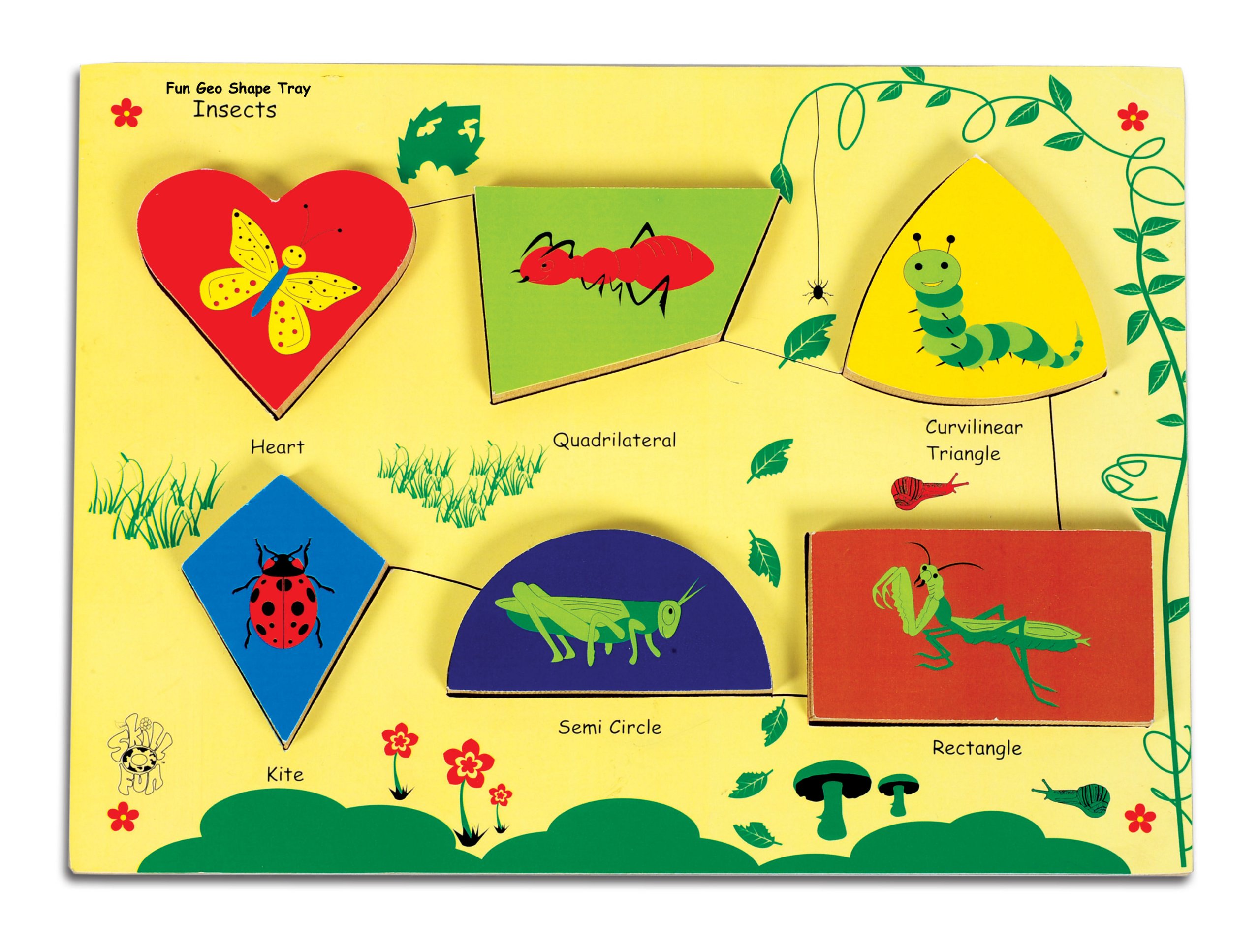 Skillofun Fun Geo Shape Tray - Insects (Raised), Multi Color (B009GCUQFC) Amazon Price History, Amazon Price Tracker