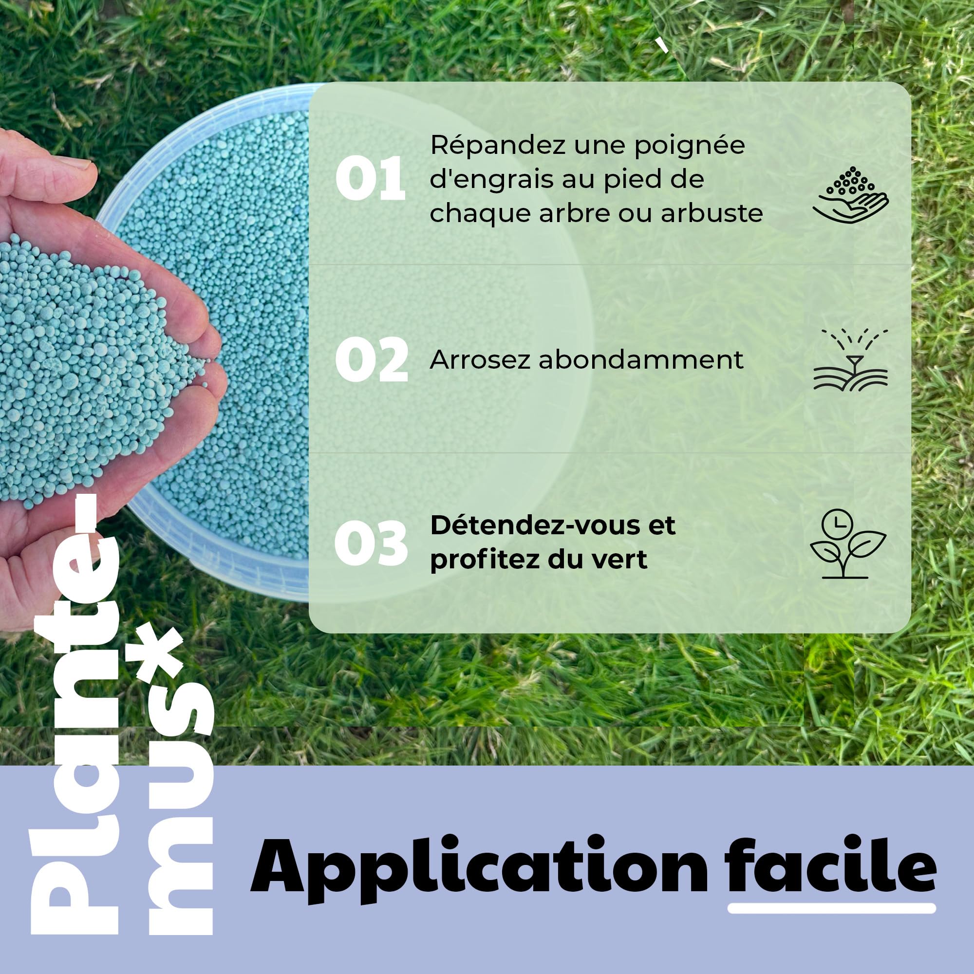 PLANTEMUS Engrais pour Arbres, Arbustes, Haies et Plantes d'Extérieur, Nutrition Complète pour la Végétation Extérieure, Granulé, 5,5 KG