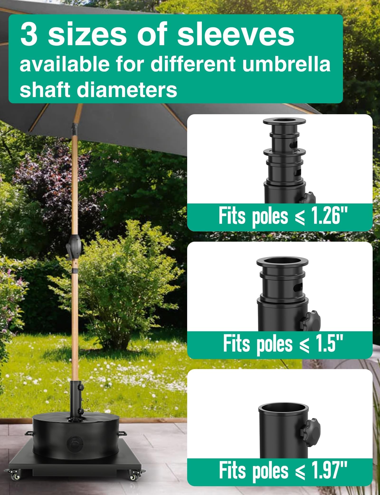 aluminum tube dimensions for patio umbrella pole Mount Stand Tube, 2026 Universal Umbrella Stainless Steel Base Replacement Parts,Heavy Duty Umbrella Base Stake Holder,Umbrella Base Holder Tube Bracket Garden Backyard Balcony : Patio, Lawn Color:Bubble Gum - BG The Push and Pop Clear Plastic Modular 10-Compartment Kanken Hip Pack