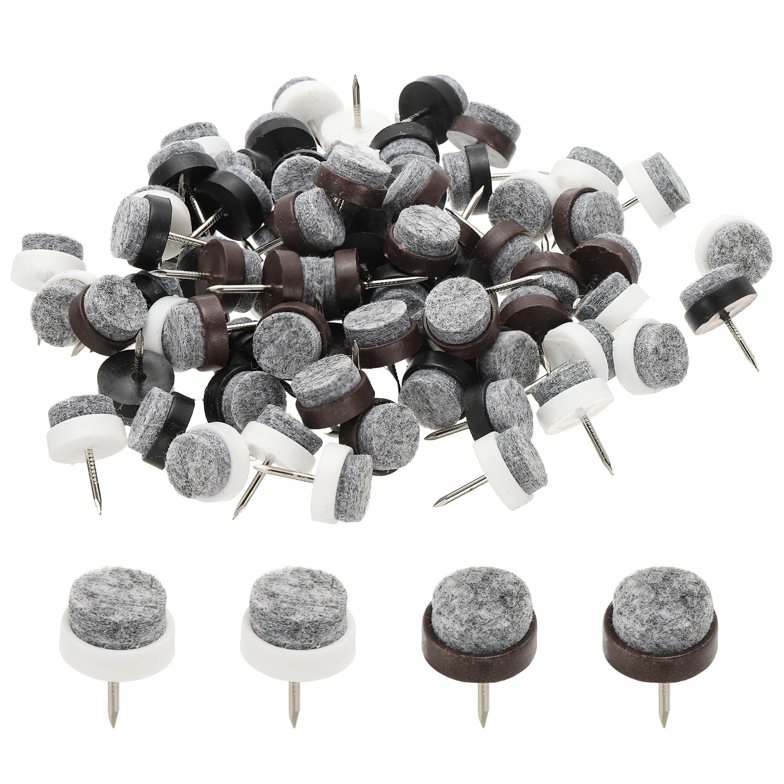 PATIKIL 17 mm Nail-on Felt Pads
