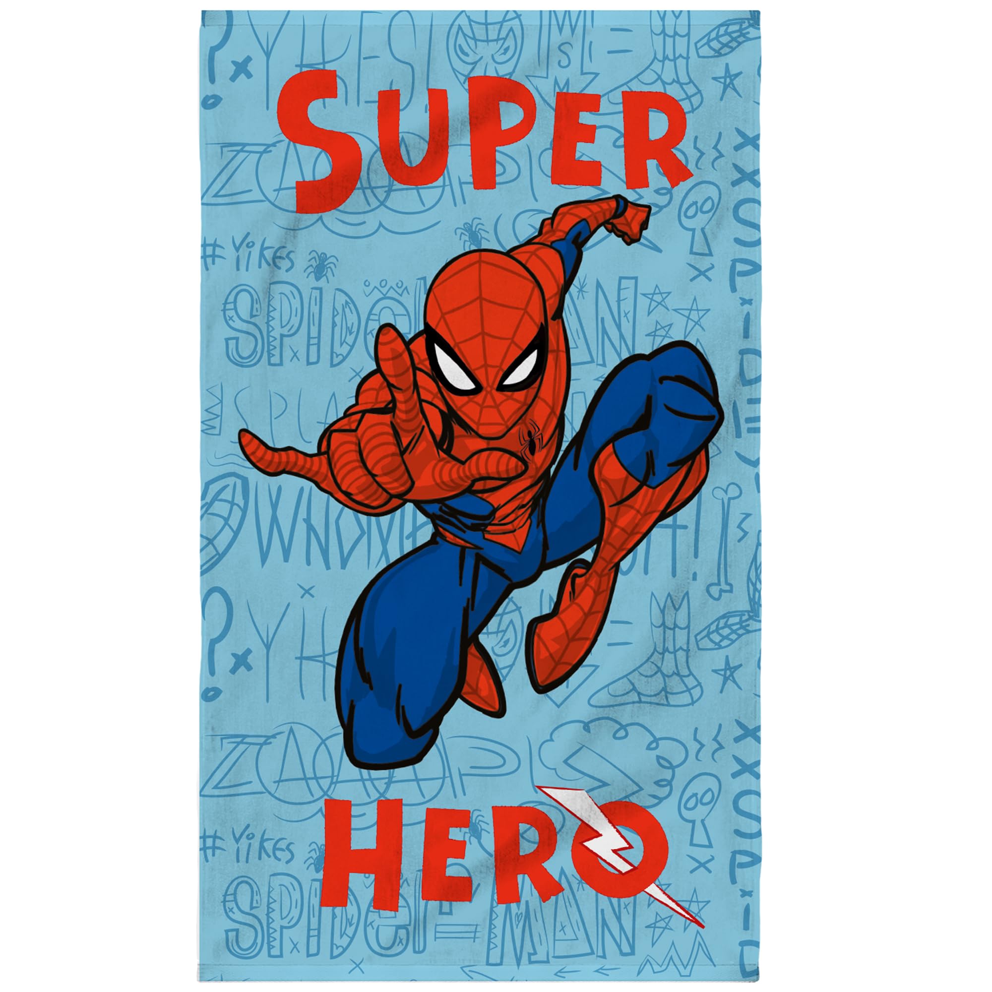 Asciugamano Bambino Kids Euroswan Con Spider-Man - 140x70 Cm, In Cotone, Morbido E Colorato - 2