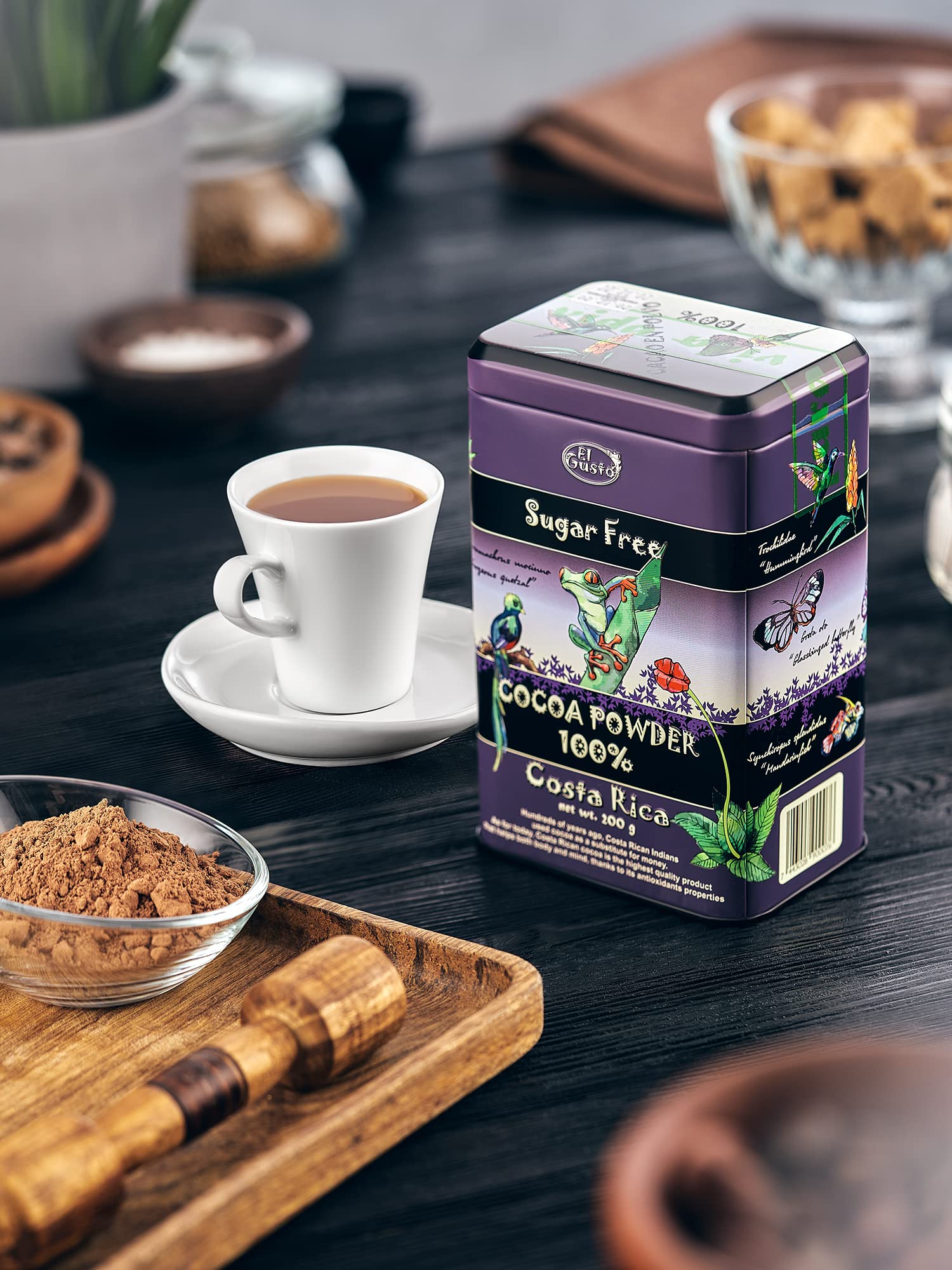 El Gusto Cacao 100% – Czyste Kakao w Proszku z Kostaryki – 100% Naturalne i Bez Dodatku Cukru – 250g