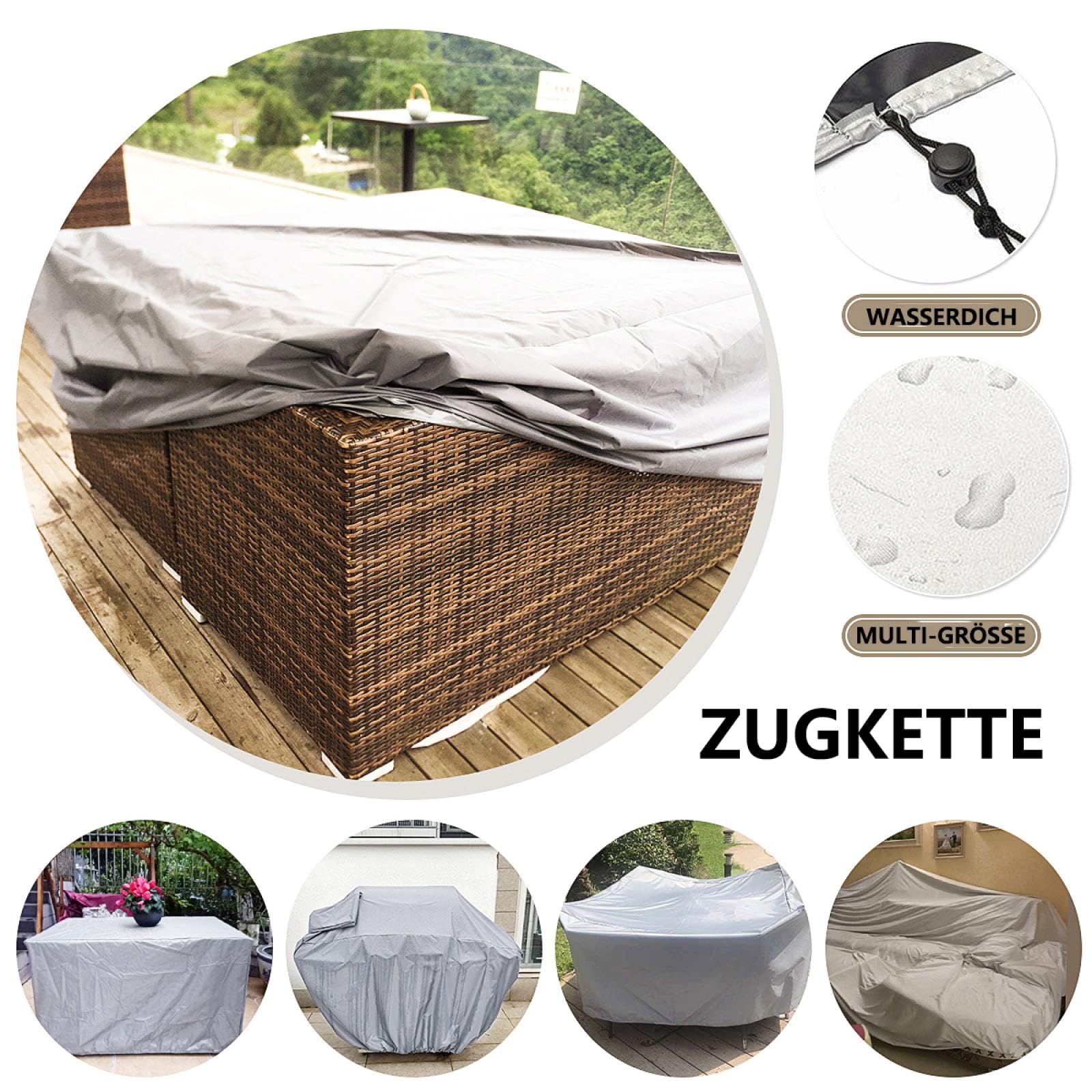 Housse Salon De Jardin Exterieur Avec Évent,Oxford Tissu Bâche