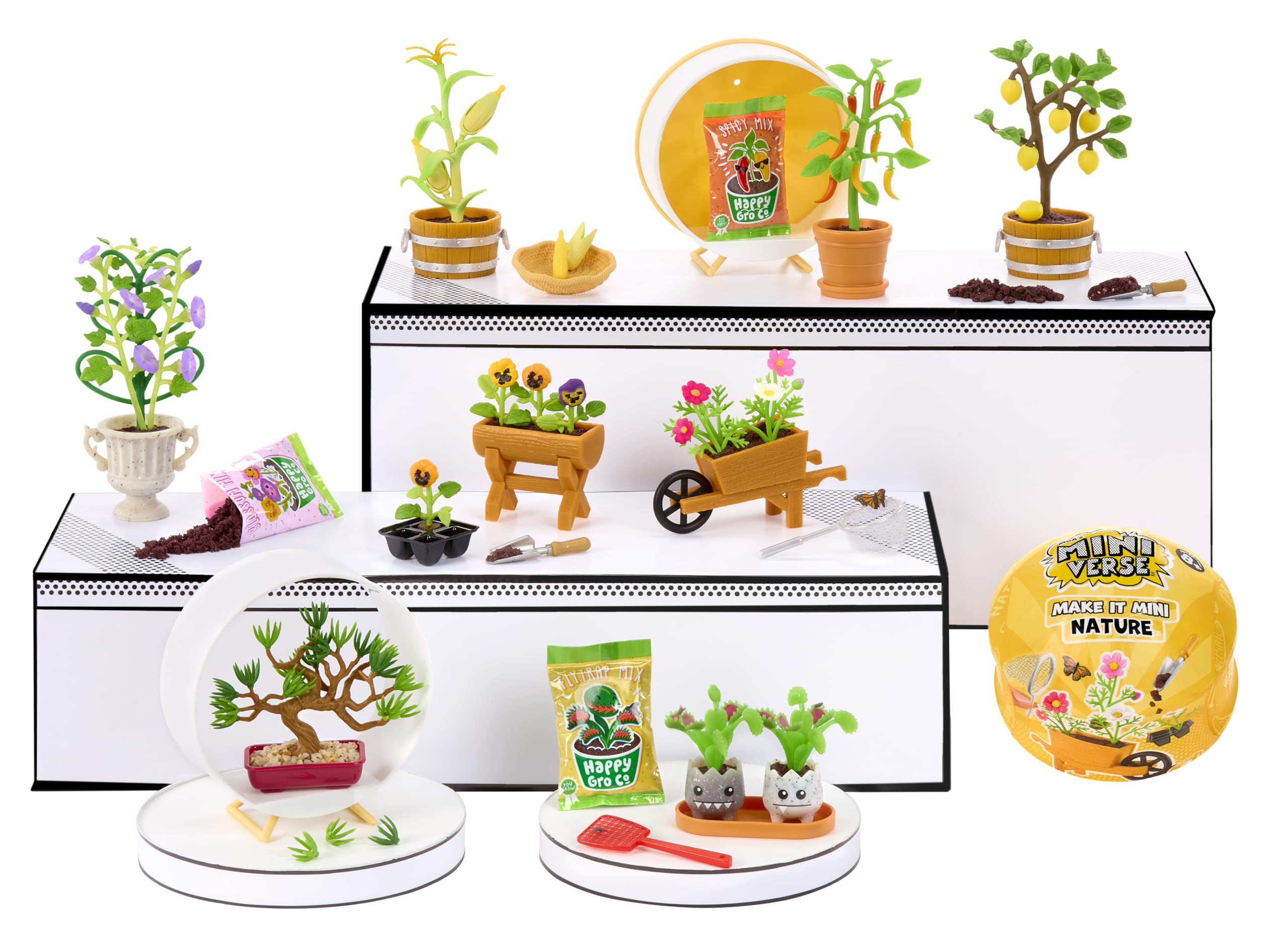 MGA's Miniverse Make It Mini Nature Series 3 - Mini Przedmioty Kolekcjonerskie, Rękodzieło DIY, Repliki Roślin, Zabawkowe Kwiaty, dla Kolekcjonerów i Dzieci w Wieku 8+