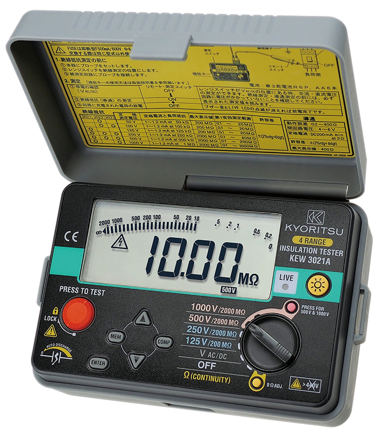 Amazon | 共立電気計器 (KYORITSU) デジタル式 4レンジ絶縁抵抗計(125V 
