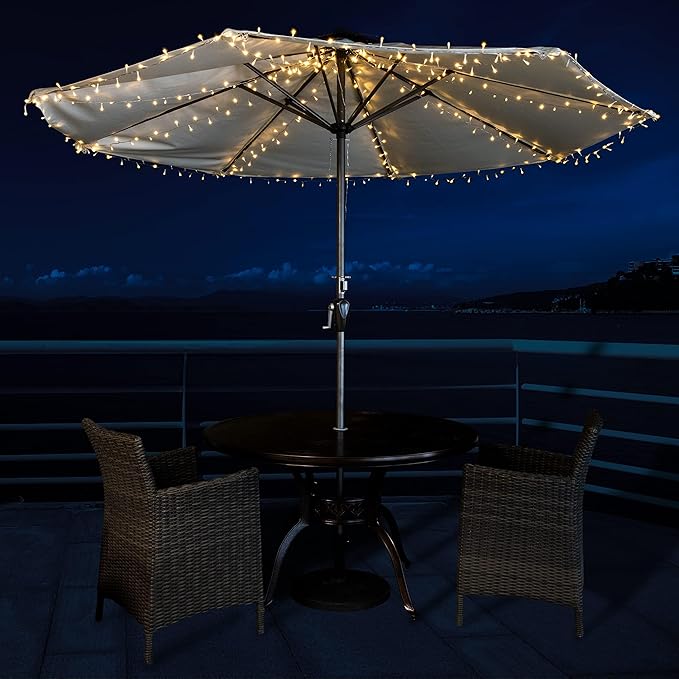 Patio Umbrella Lights, Solar Waterproof Umbrella
