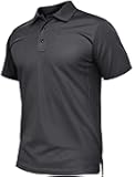TACVASEN Mens Polo Shirts Short Sleeve Quick Dry Collared Shirt Performance Pique Polos for Athletic Tactical Golf Work