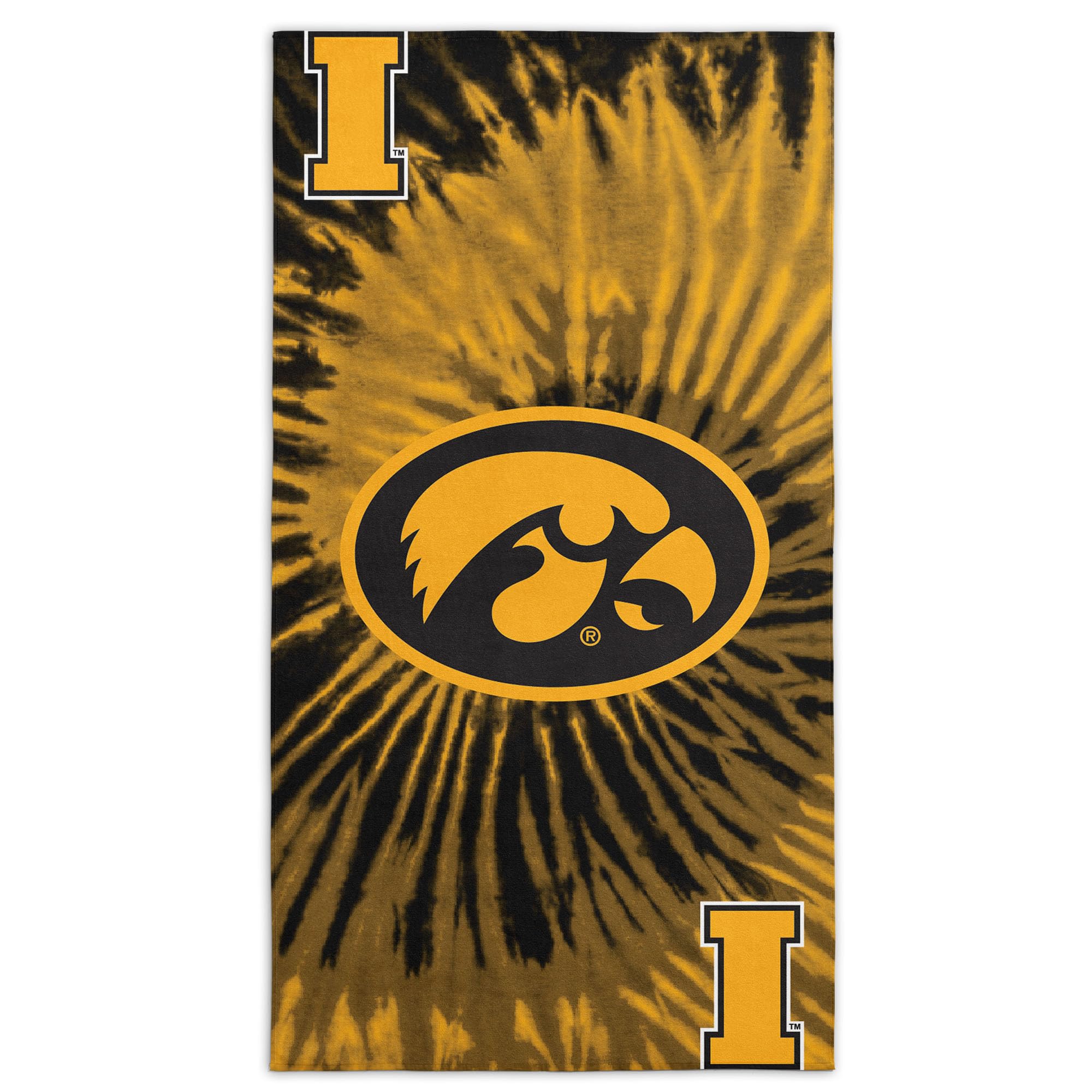 Northwest NCAA Iowa Hawkeyes Unisex-Adult Beach Towel, 30" x 60", Psychedelic