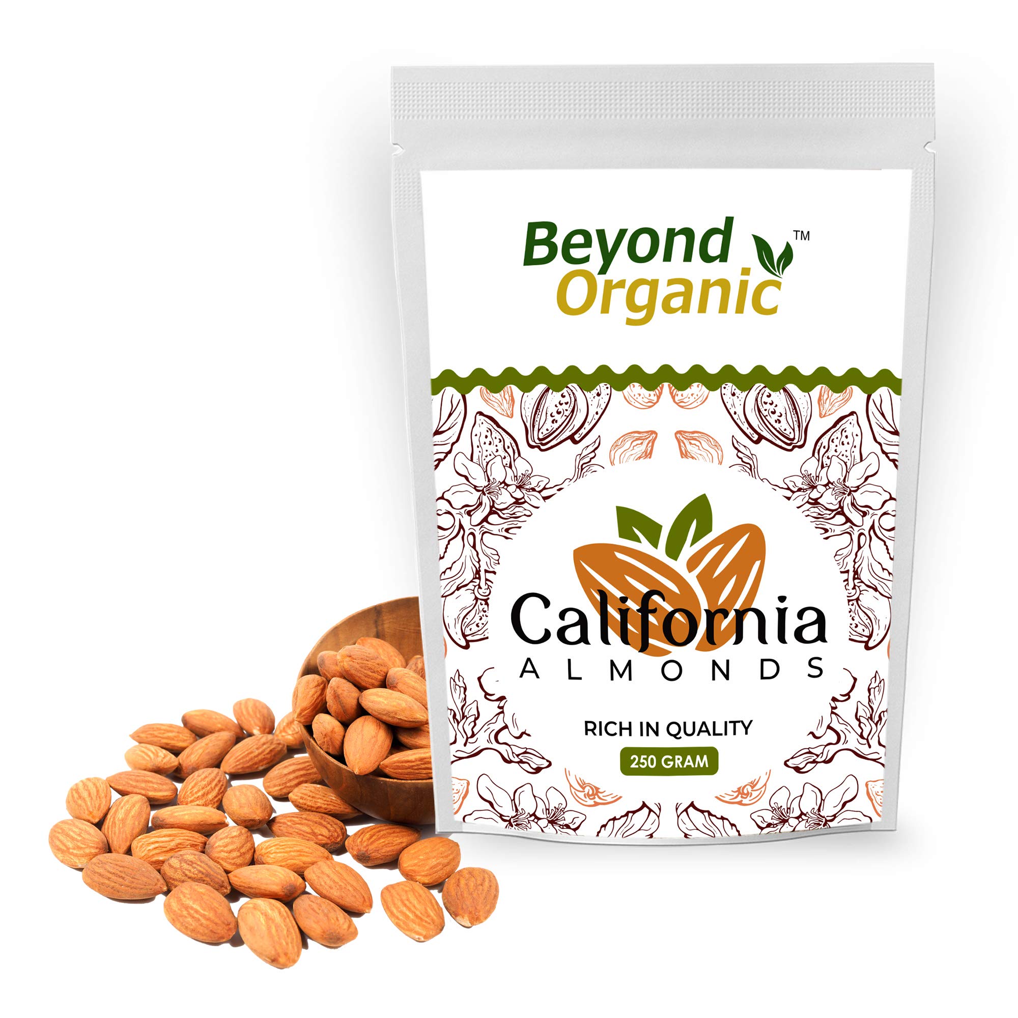 Buy BEYOND Raw California Almonds Natural American Badam Giri Nuts with