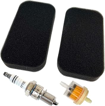 2x Air Filter Element Kit Spark Plug for Honda EB2200X EB2500XK1 EM1600X EM2200X EM1800X EB3000C Gas Generator Replace 17211-ZB2-000
