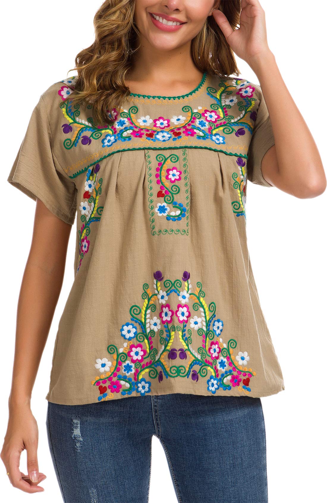 womens summer peasant tops