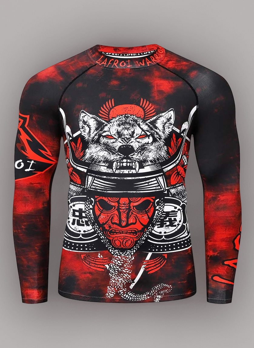 LAFROI Men's Long Sleeve UPF 50+ Baselayer Performance Compression Shirt Rash Guard-CLY08