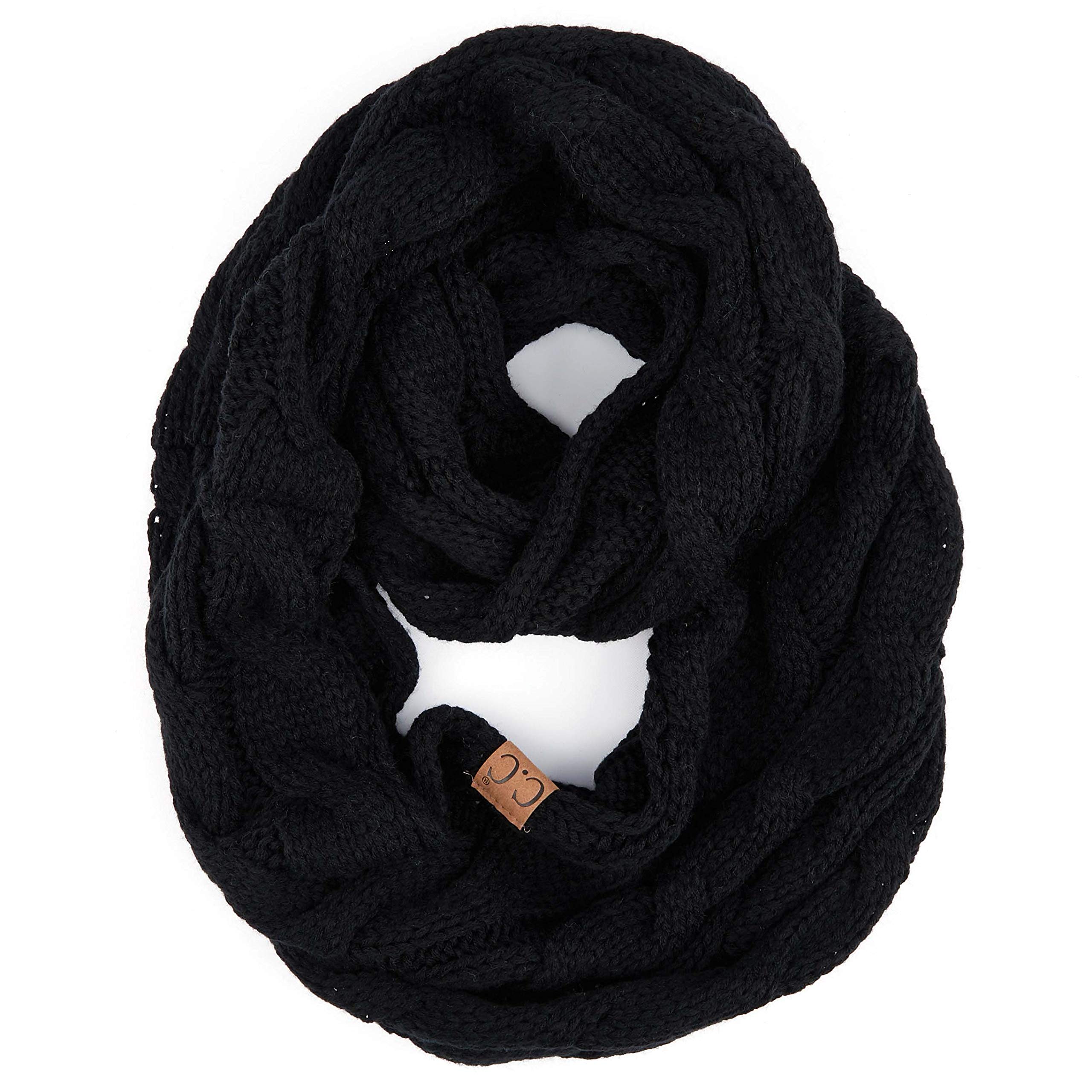 C.C. Exclusives Women's Infinity Scarf Black Acrylic