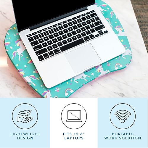 Miniatura 2 de LapGear MyStyle - Escritorio de regazo portátil con almohadilla - Unicornio - Se adapta a laptops de hasta 15.6 pulgadas - Número de estilo 45357