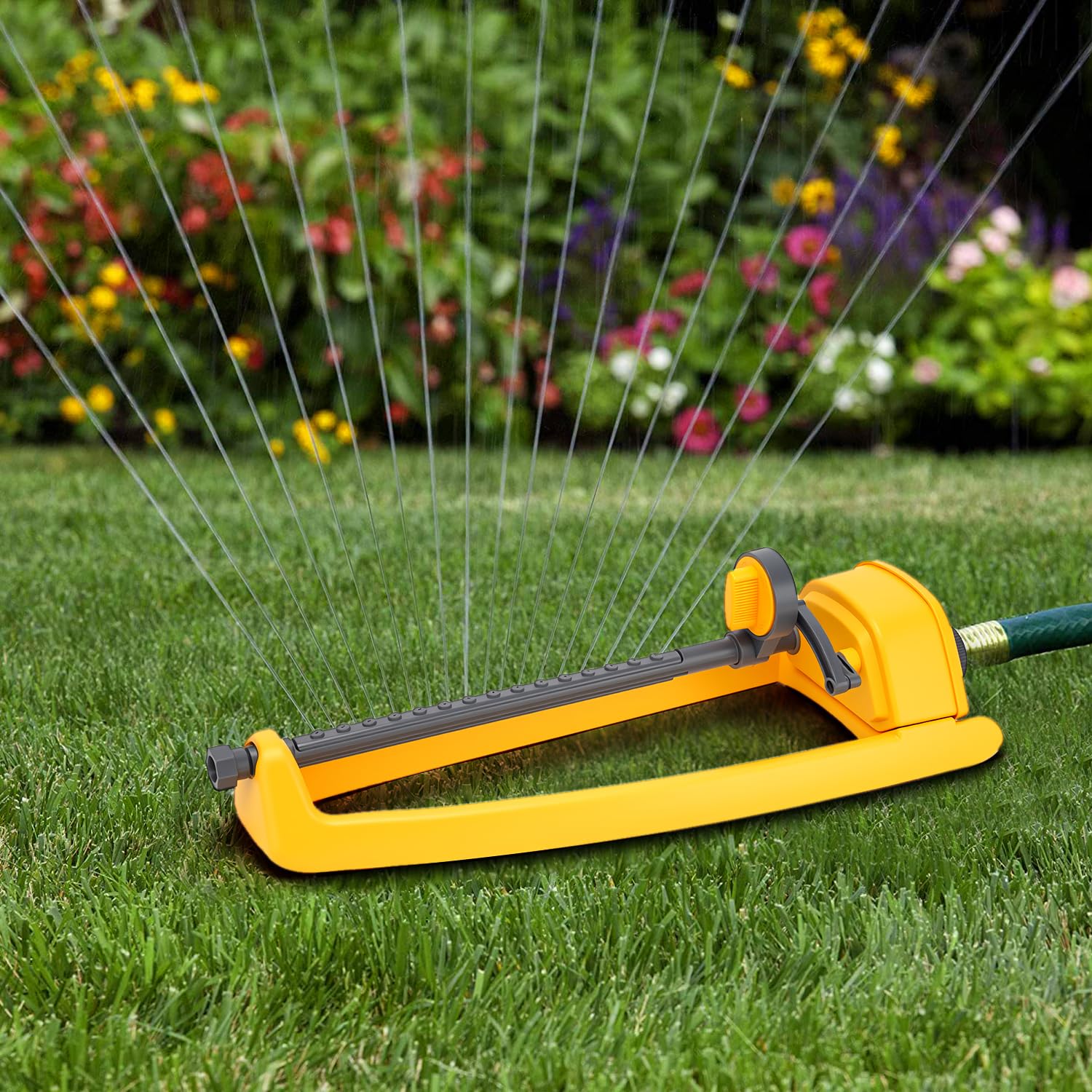 Irrigatore per prato, 2 irrigatori oscillanti
