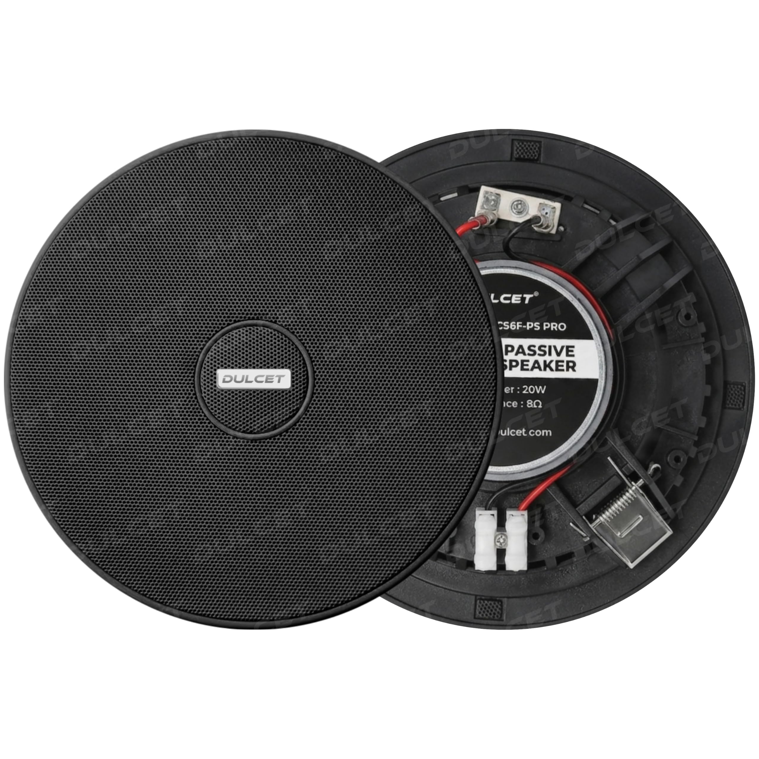 DULCET DC-CS6F-PS 6.5 inch 10W Full Range 8 Ohms Frameless Passive Ceiling Speaker that Connects to Active Bluetooth Ceiling Speaker (Active Bluetooth Speaker to be Purchased Separately) — Amazon image 20
