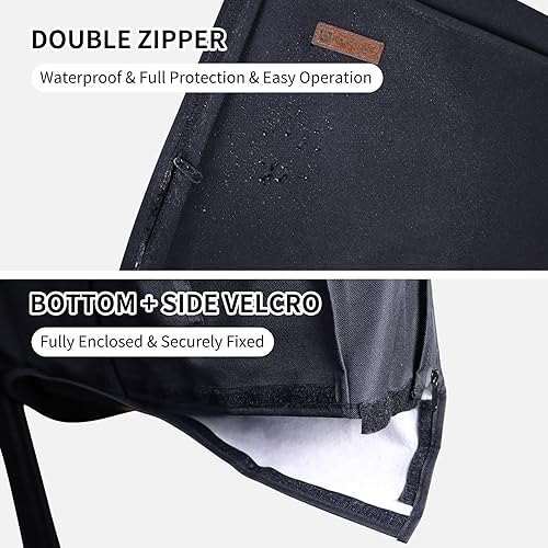 Miniatura 5 de Funda de TV para exteriores para invierno de 41 a 43 pulgadas, forro de fieltro resistente a los arañazos, 600D Oxford resistente a la intemperie,