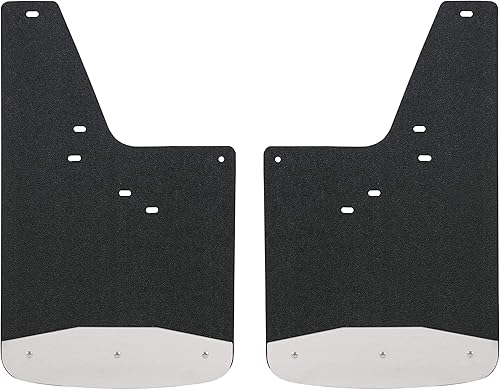 LUVERNE 251440 Protectores de lodo de goma texturizados delanteros o traseros de 12 pulgadas x 20 pulgadas, Chevrolet Silverado, GMC Sierra 1500,