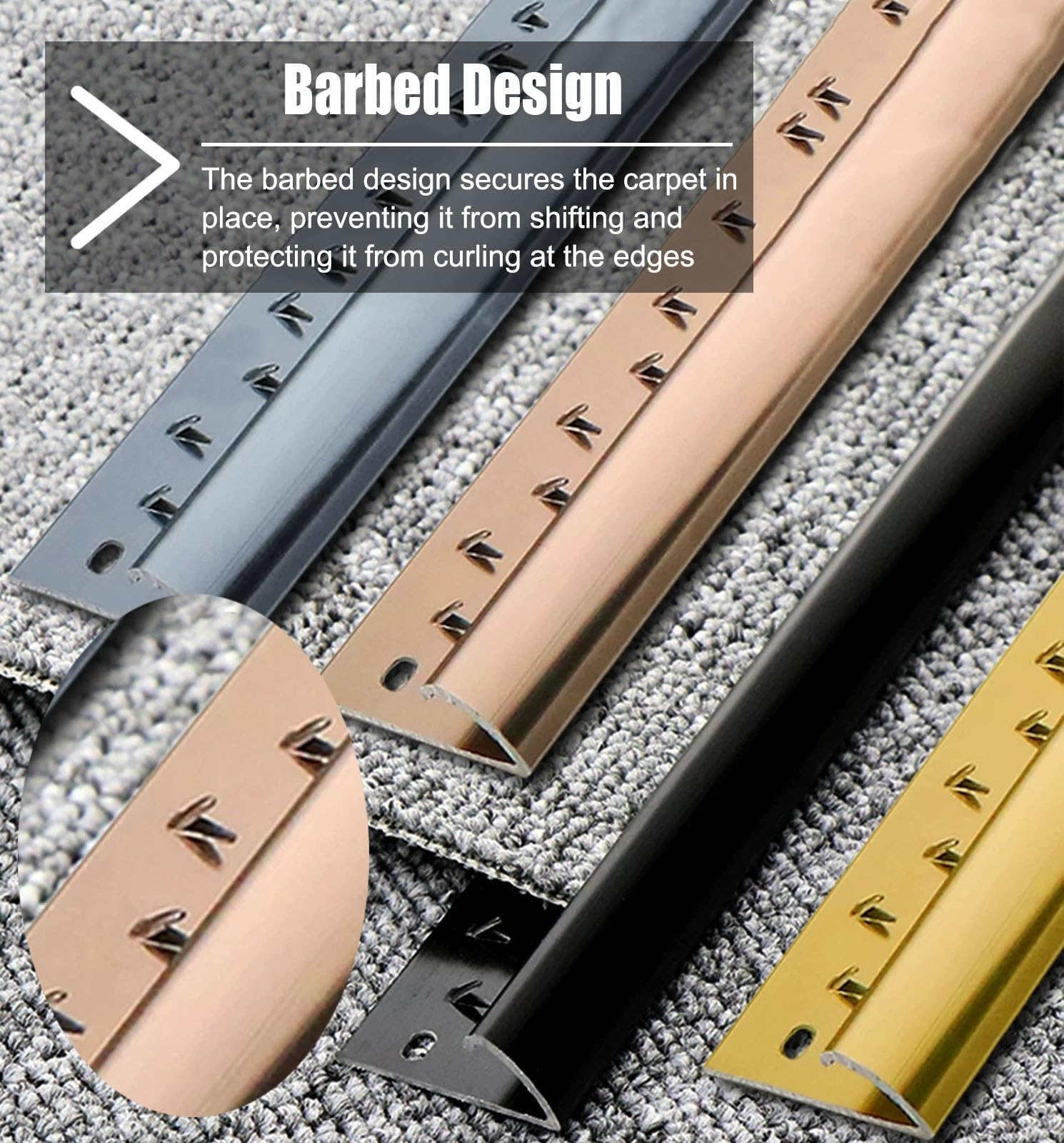 Perfil de Transición para Suelo Protector de Borde de Aleación de Aluminio