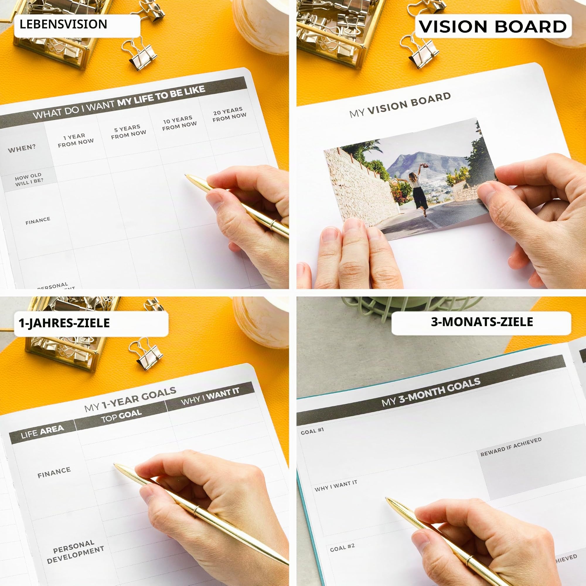 Clever Fox Planner PRO - Wöchentlicher und monatlicher Lebensplaner für mehr Produktivität, Zeitmanagement – Organizer - undatiert 1 Jahr - Softcover, 21.5 x 28cm (Aquamarin, Englisch)