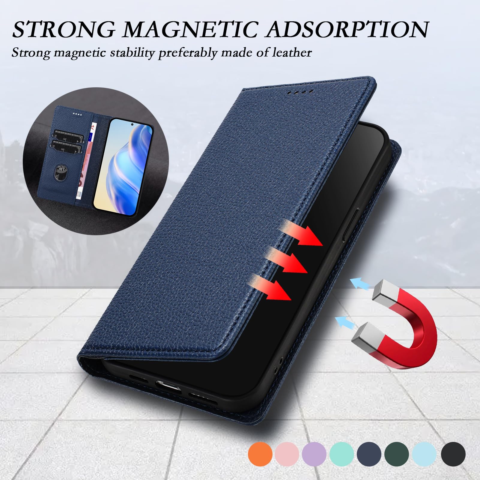 Cover per Motorola Moto edge 30 Fusion, Custodia Portafoglio in Pelle