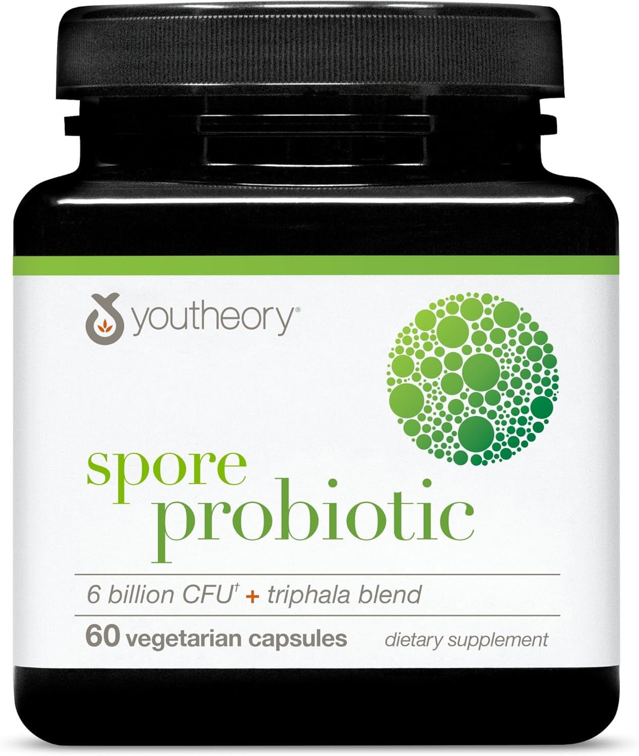Youtheory Spore Probiotic - 6 Billion CFU - Probiotic Digestive Supplement* - Resists Stomach Acid Breakdown* - Dairy, Gluten & Soy Free - 60 Vegetarian Capsules Youtheory Spore Probiotic - 6 Billion CFU - Probiotic Digestive Supplement* - Resists Stomach Acid Breakdown* - Dairy, Gluten & Soy Free - 60 Vegetarian Capsules