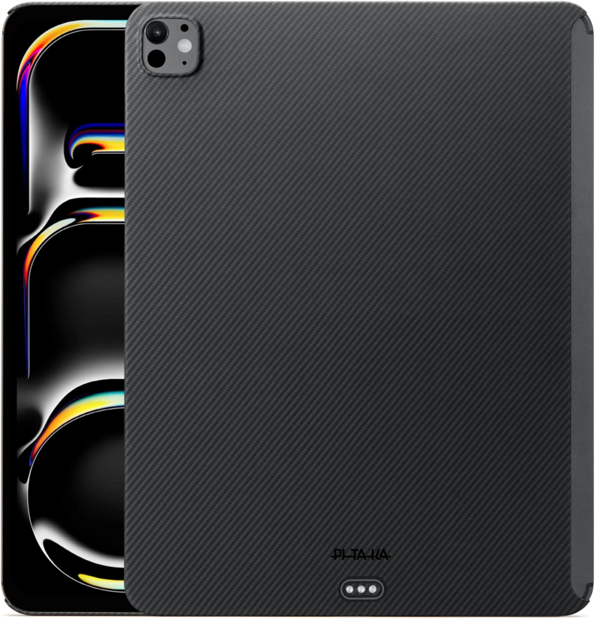 pitaka iPad Pro 11 Inch case 2024, Magic Keyboard Compatible Case for iPad Pro M4, Support Apple Pencil Charging, Aramid Fiber Made [MagEZ Case 2 - Black/Grey]