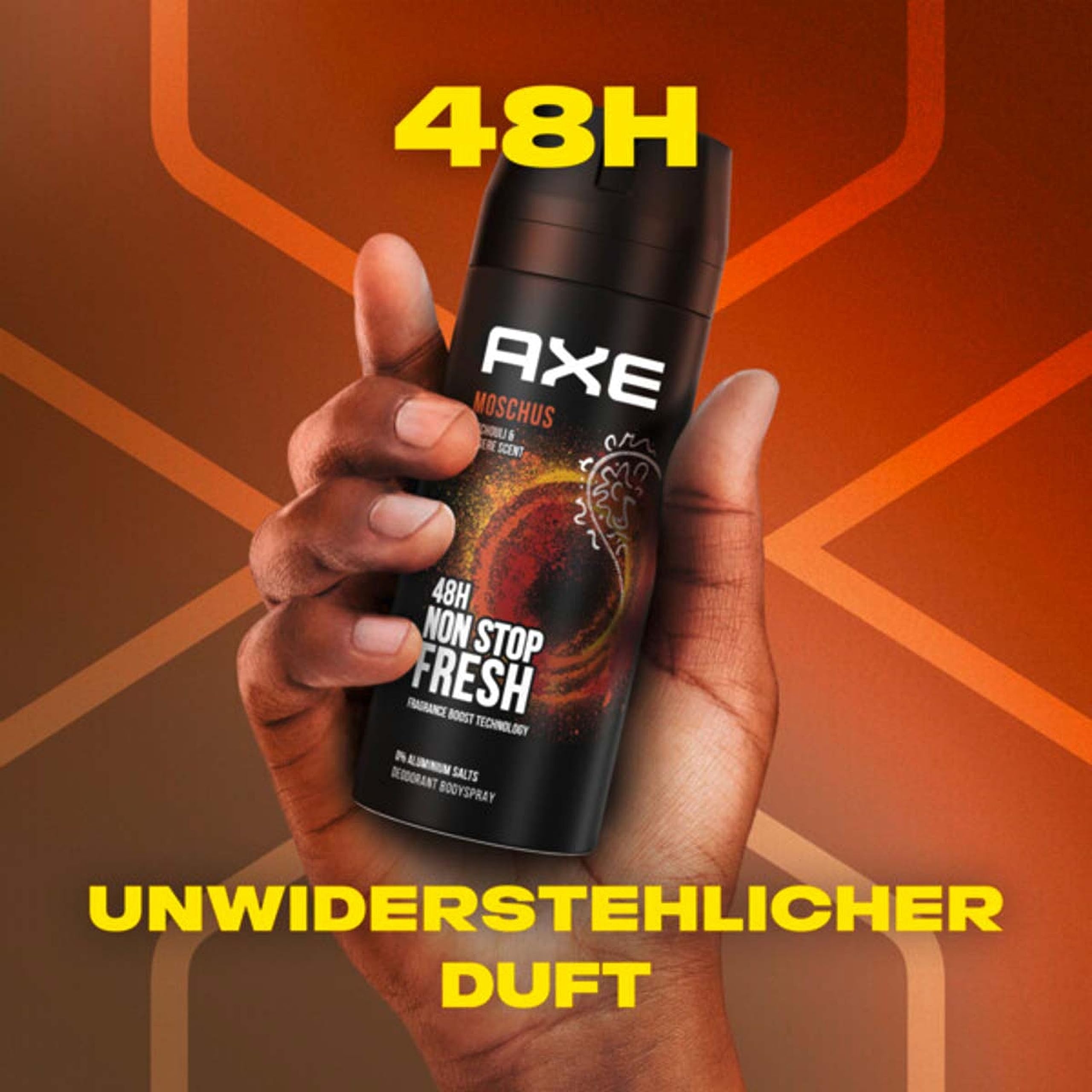 AXE Bodyspray Moschus Deo 24x 150ml Deospray Deodorant Männerdeo ohne Aluminium Herren Männer Men