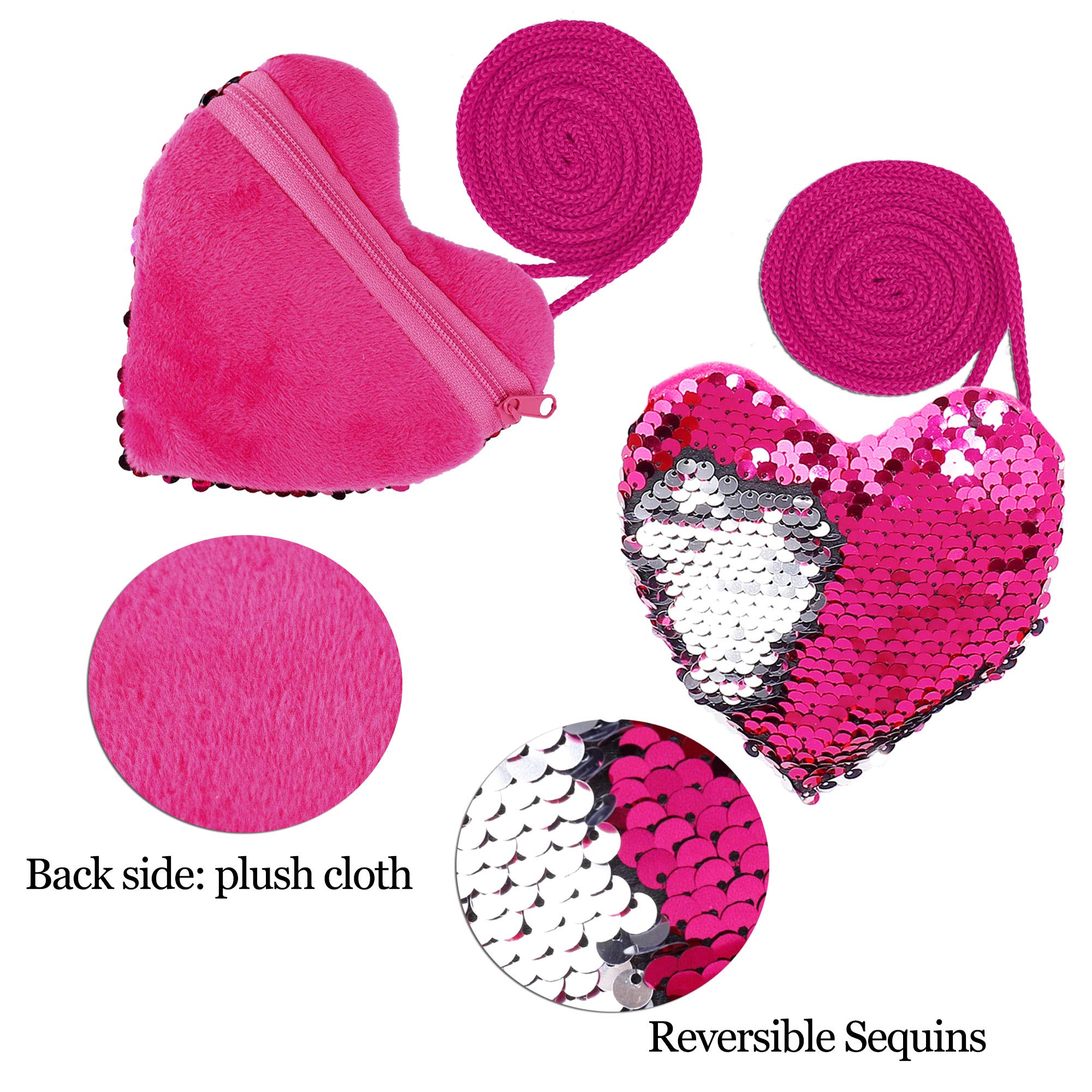 Mini Borsa Con Paillettes Per Bambina - Portamonete A Tema Sirena Con Cinturino - Foto 9