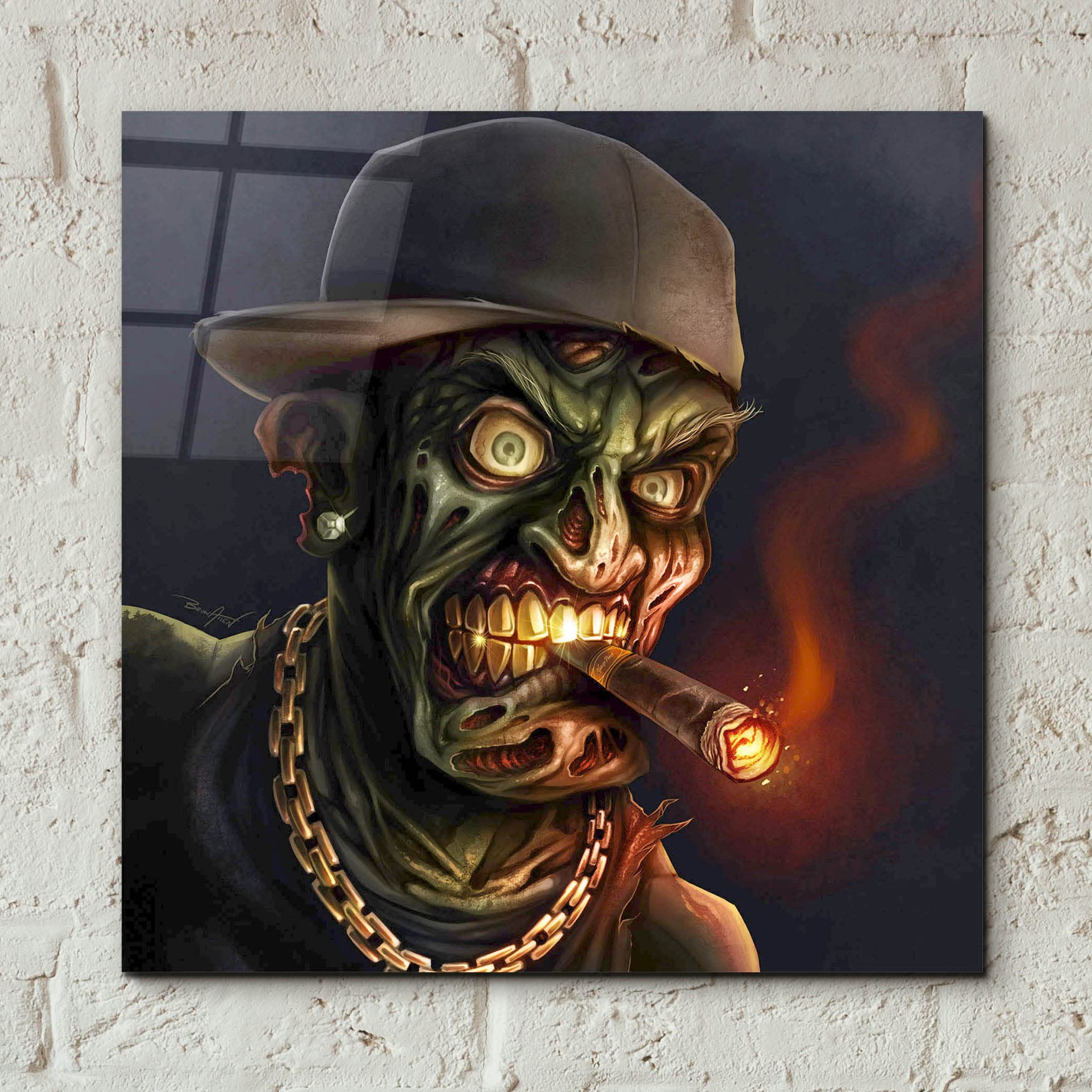 Amazon.com: Epic Art 'Gangster Hip-Hop Zombie' by Flyland Designs