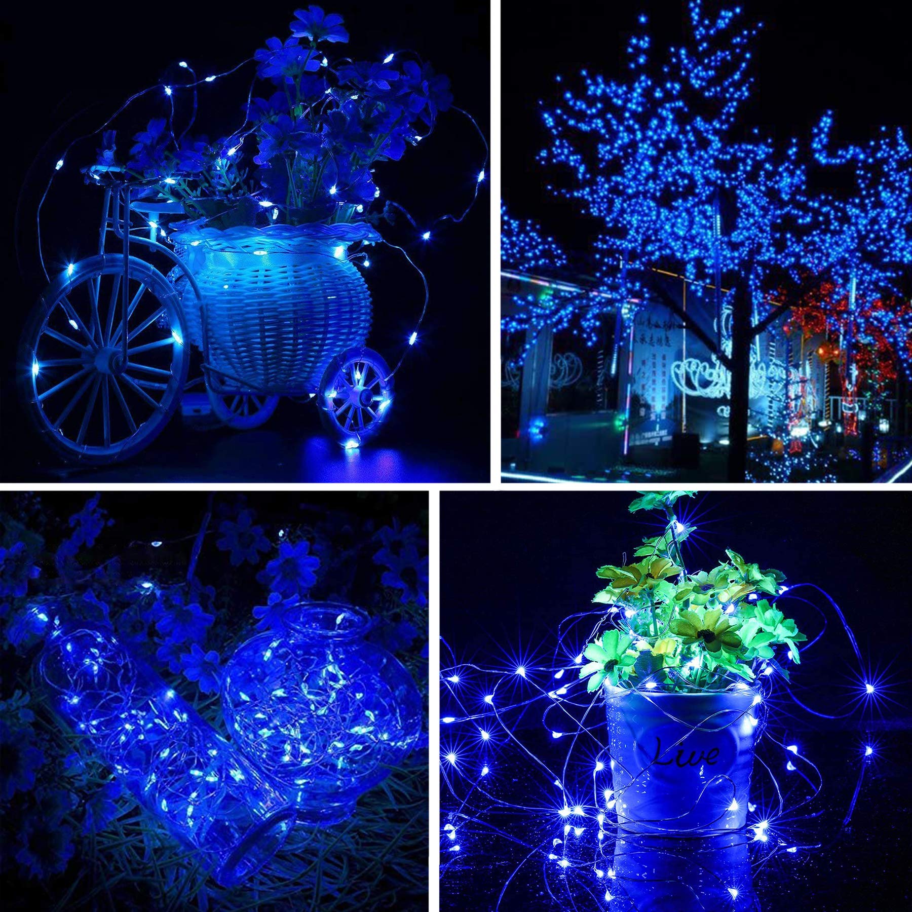 Ligarko Solar String Lights, 1 Pack 120LED Solar Garden Lights Waterproof - Image 2