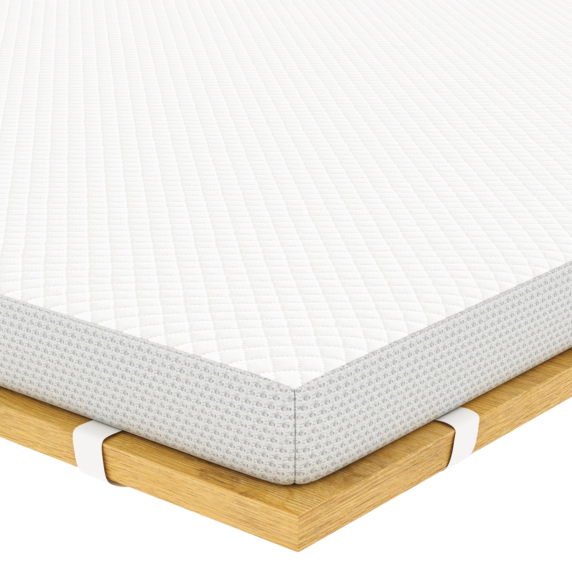 Ego Home Surmatelas en Mousse à mémoire de Forme, 120 x 200 cm, avec 5 cm de Hauteur, Respirant, surmatelas pour lit et lit à sommier tapissier, Housse Waschba