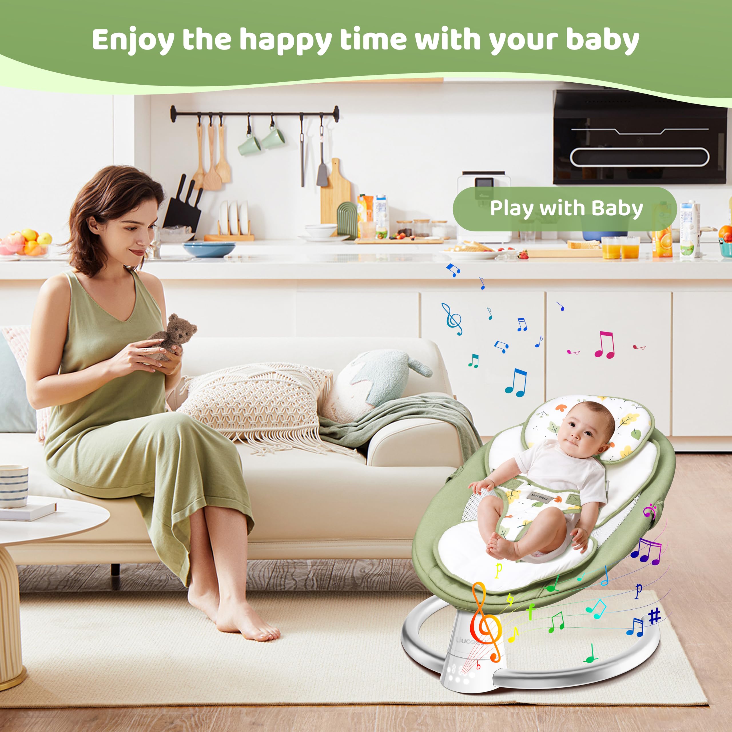 Cuddo Baby Bouncer CuddoBaby Baby Bouncer 4-in-1 With Wheels