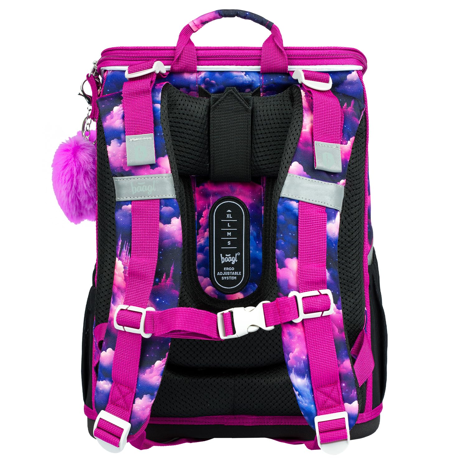 Baagl Mochila escolar para niños y niñas, 3 piezas, mochila escolar Zippy para 1ª clase, mochila escolar primaria con correa para el pecho, mochila escolar ergonómica, Unicornio Real