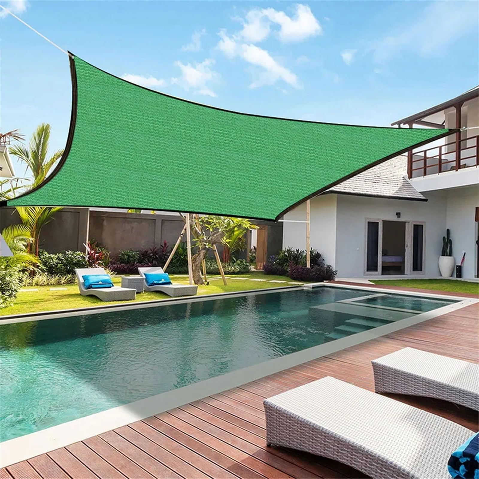 MELY Ombrellone da Giardino, Vele ombreggianti 3X4m Tende da Sole for Esterni Tenda da Sole Impermeabile Vela da Giardino Canopi da Giardino for Tela for Auto da terrazza(3x4m)