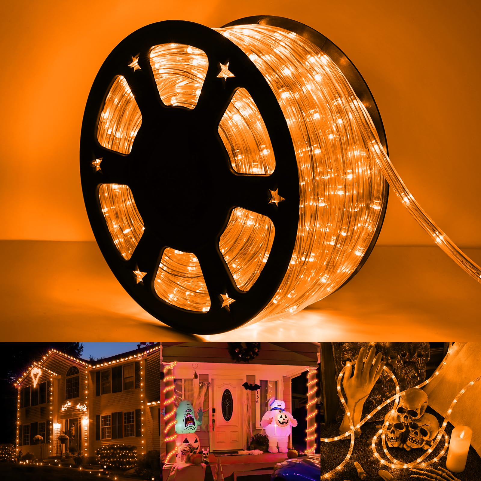 15,2 m LED-Lichtschlauch für den Außenbereich, 360 LED verbindbare und flexible Röhrenlichter mit 8 Modi, wasserdichte Innen- und Außenbereich, LED-Seilbeleuchtung für Deck, Garten, Pool, Terrasse